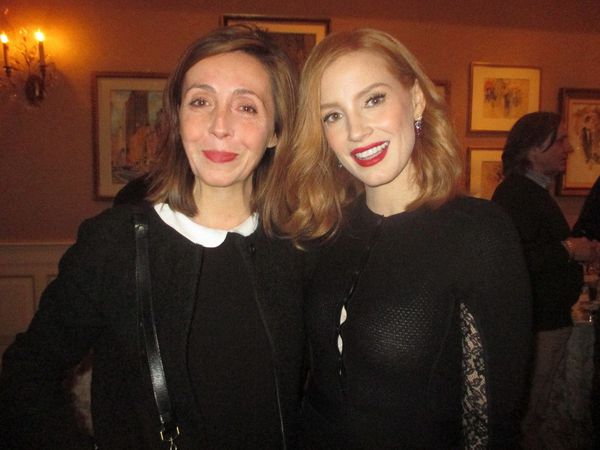 Jessica Chastain with Anne-Katrin Titze on The Martian: "I see how rad those costumes are - they're pretty special." 
